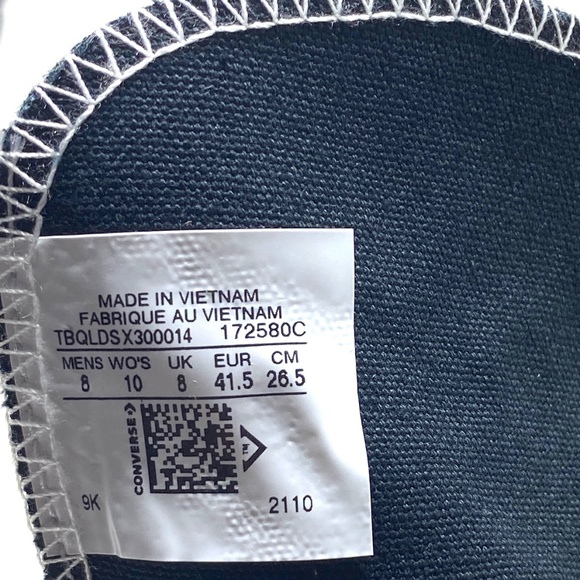 Converse Ctas Lift Platform High Skate Shoes Women's Black Canvas Custom 172580C - Picture 9 of 10